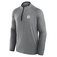 Unisex Fanatics Charcoal Pittsburgh Steelers Front Office Performance Primary Quarter-Zip Jacket