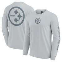 Unisex Fanatics Gray Pittsburgh Steelers Elements Strive Long Sleeve T-Shirt
