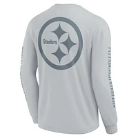Unisex Fanatics Gray Pittsburgh Steelers Elements Strive Long Sleeve T-Shirt
