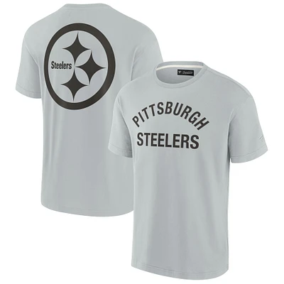 Unisex Gray Pittsburgh Steelers Elements Super Soft Short Sleeve T-Shirt