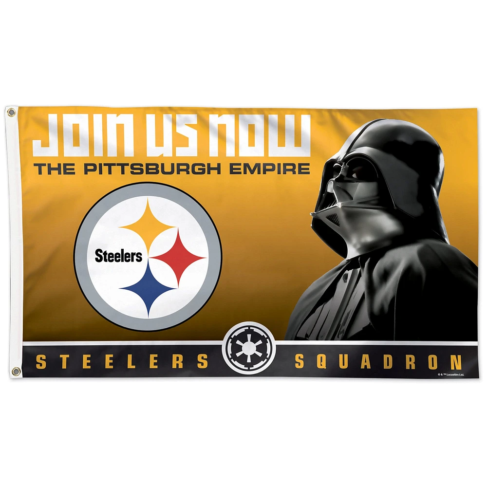 Drapeau unilatéral WinCraft Pittsburgh Steelers 3' x 5' Star Wars