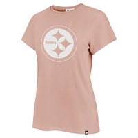 Women's '47  Light Pink Pittsburgh Steelers Premier Frankie T-Shirt