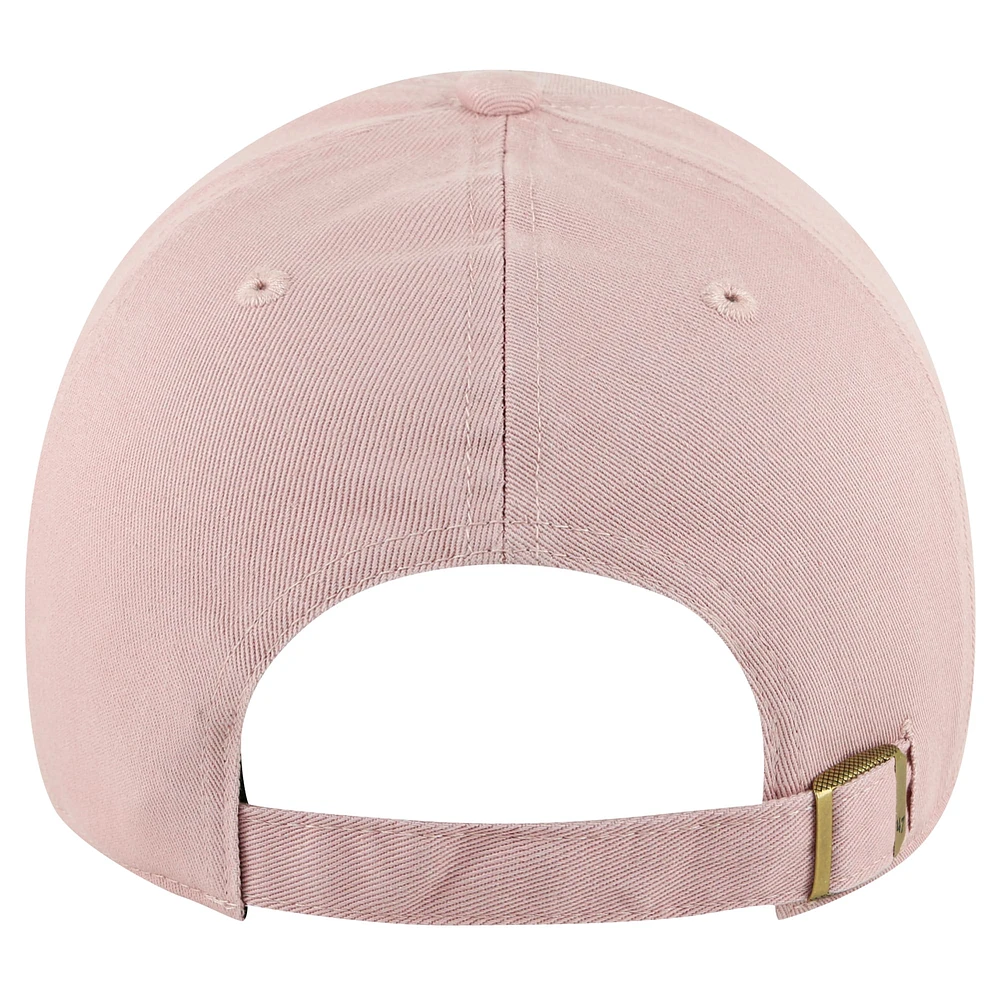 Women's '47  Pink Pittsburgh Steelers Ballpark Cheer Dusty Rose Clean Up Adjustable Hat