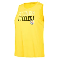 Women's Concepts Sport Black/Gold Pittsburgh Steelers Muscle Tank Top & Pants Lounge Set