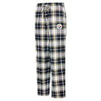 Women's Concepts Sport Black Pittsburgh Steelers Ashford Plaid Knit Pants