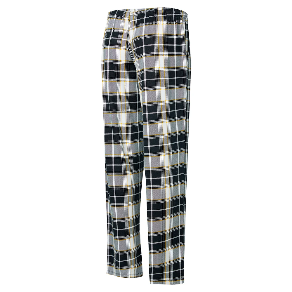 Women's Concepts Sport Black Pittsburgh Steelers Ashford Plaid Knit Pants