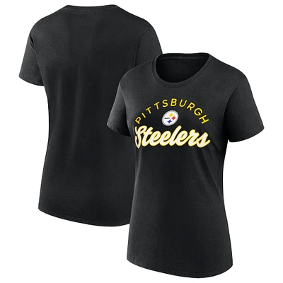 T-shirt noir pour femme Fanatics Pittsburgh Steelers Primary Component