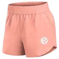 Women's Fanatics Coral Pittsburgh Steelers Front Office Woven Shorts