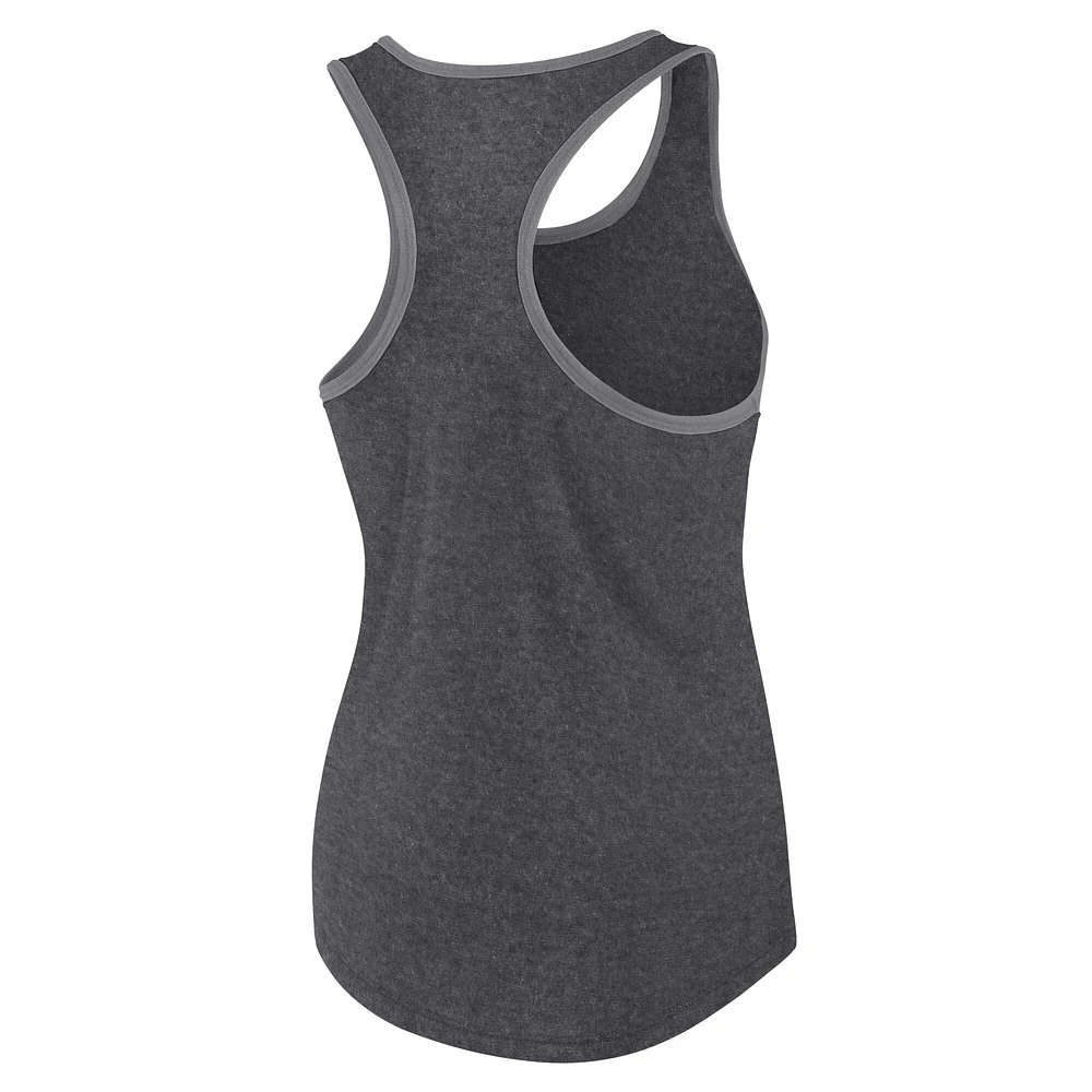 Women's Fanatics Heather Black Pittsburgh Steelers Plus Fuel Tank Top