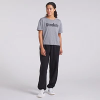 Women's Fanatics Heather Gray Pittsburgh Steelers Tri-Blend T-Shirt