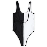 Women's G-III 4Her by Carl Banks Black/White Pittsburgh Steelers Last Stand One-Piece Swimsuit