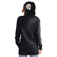Women's G-III 4Her by Carl Banks Black Pittsburgh Steelers Extra Inning Pullover Hoodie
