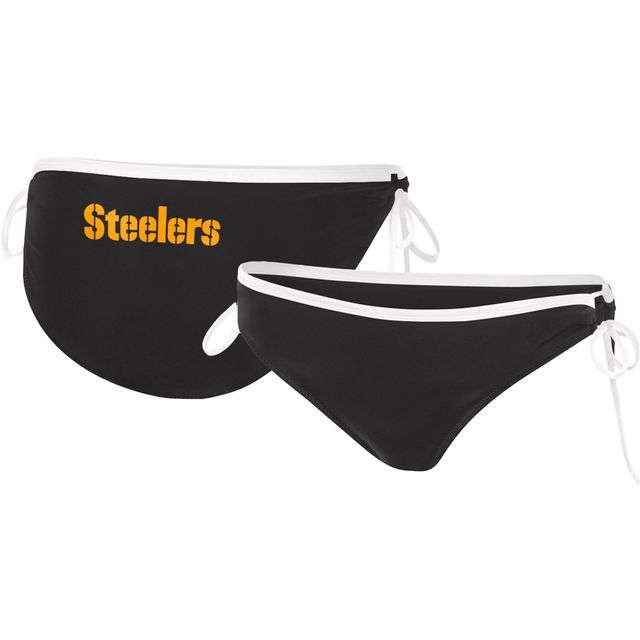 Maillot de bain pour femme G-III 4Her by Carl Banks Black Pittsburgh Steelers Logo Perfect Match - Bas bikini