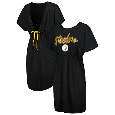Maillot de bain G-III 4Her par Carl Banks pour femmes, noir, Pittsburgh Steelers Versus Swim