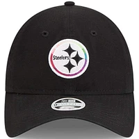 Women's New Era  Black Pittsburgh Steelers 2023 NFL Crucial Catch 9TWENTY Adjustable Hat