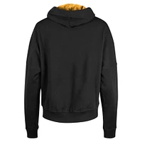 Women's New Era Black Pittsburgh Steelers Boxy Pullover Hoodie