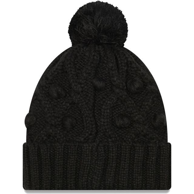 Bonnet Toasty Cuffed Pom Knit des Pittsburgh Steelers New Era pour femme - Noir