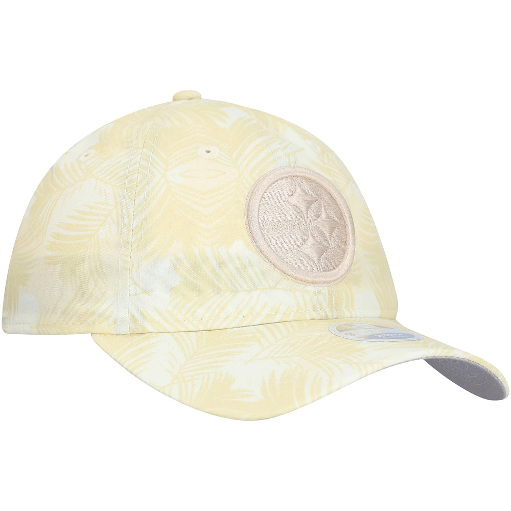 Women's New Era Cream Pittsburgh Steelers Frond 9TWENTY Adjustable Hat