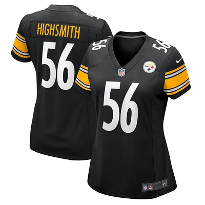 Maillot de match Nike Alex Highsmith noir des Steelers Pittsburgh pour femme