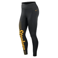 Women's Nike Black Pittsburgh Steelers Primetime Yard Line Leggings