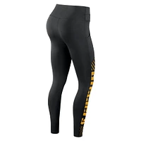 Women's Nike Black Pittsburgh Steelers Primetime Yard Line Leggings
