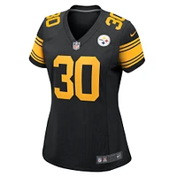 Maillot de match alternatif Nike Jaylen Warren pour femme, noir, Pittsburgh Steelers