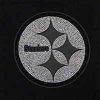 Women's Pro Standard Black Pittsburgh Steelers Jeweled Cropped Pullover Hoodie