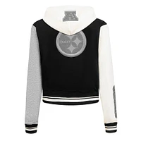 Women's Pro Standard Gray Pittsburgh Steelers Reverse French Terry Colorblock Full-Zip Hoodie