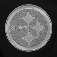 Women's Pro Standard Gray Pittsburgh Steelers Reverse French Terry Colorblock Full-Zip Hoodie