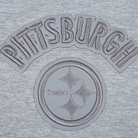 Women's Pro Standard Heather Gray Pittsburgh Steelers Triple Tonal Racerback Tank Top