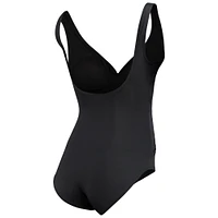 Women's Tommy Bahama Black Pittsburgh Steelers Pearl Clara Wrap One-Piece Swimsuit