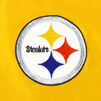 Women's Tommy Hilfiger White/Gold Pittsburgh Steelers Staci Half-Zip Hoodie Windbreaker Jacket