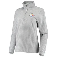Women's Vineyard Vines Heather Gray Pittsburgh Steelers Sankaty Shep Half-Zip Pullover Top
