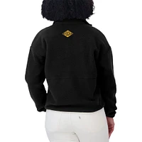 Women's WEAR by Erin Andrews Black Pittsburgh Steelers Polar Fleece Half-Zip Jacket