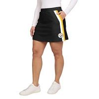 Women's WEAR by Erin Andrews Black Pittsburgh Steelers Stripe Skort