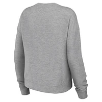 Women's WEAR by Erin Andrews  Heather Gray Pittsburgh Steelers Plus Knitted Tri-Blend Long Sleeve T-Shirt & Pants Lounge Set