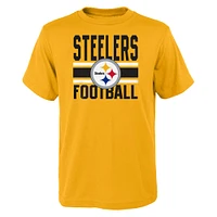 Ensemble de t-shirts préférés des fans Pittsburgh Steelers or/noir pour jeune