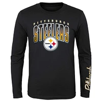 Ensemble de t-shirts préférés des fans Pittsburgh Steelers or/noir pour jeune