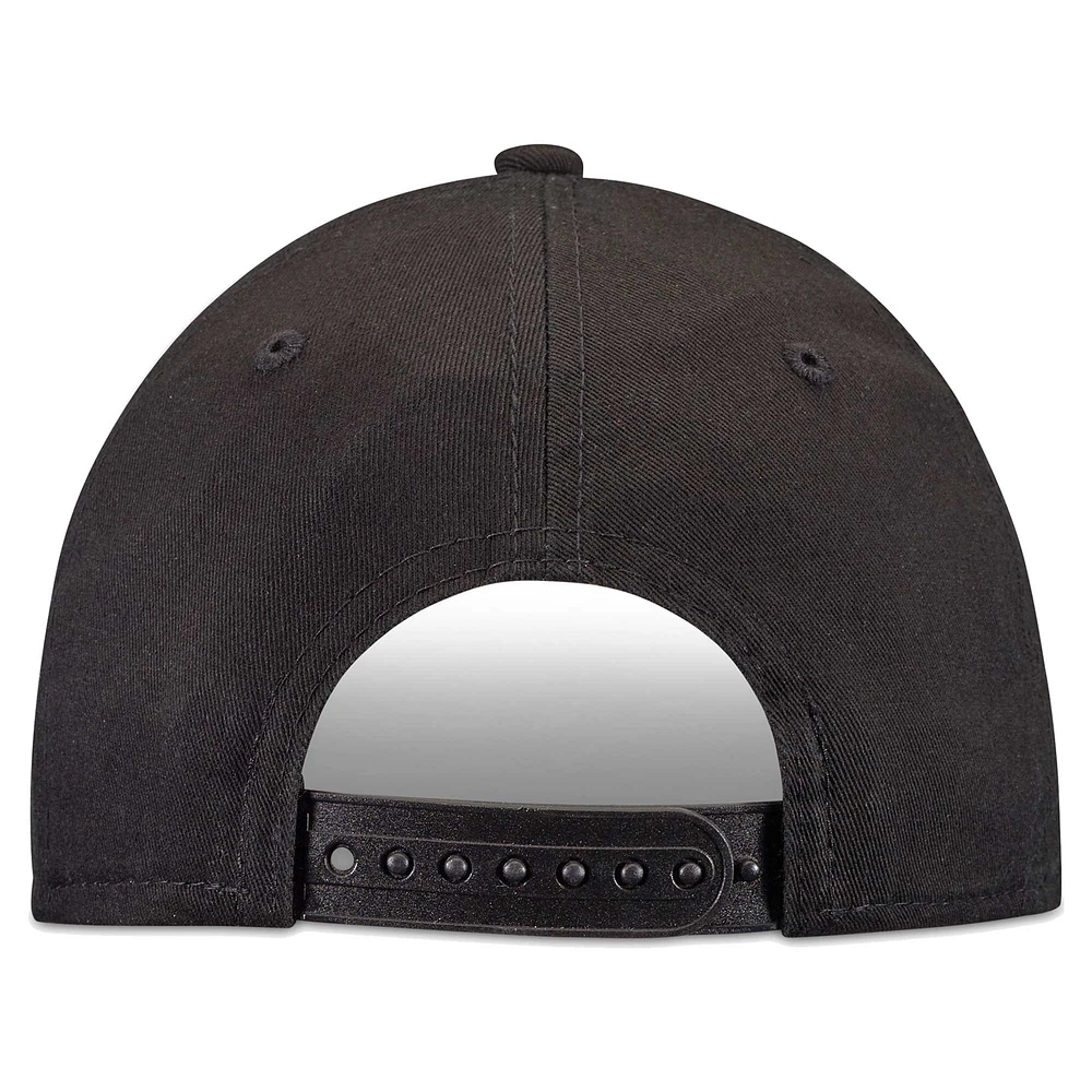 Youth New Era Black Pittsburgh Steelers Outline 9FORTY Adjustable Hat