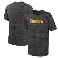 Youth Nike Black Pittsburgh Steelers Team Sideline Velocity Performance T-Shirt
