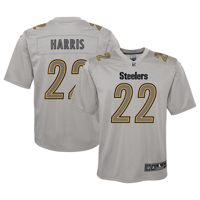 Maillot de jeu Atmosphere des Pittsburgh Steelers Nike Najee Harris gris pour jeune