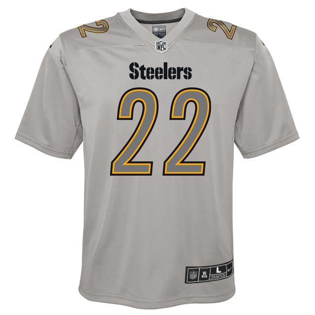 Maillot de jeu Atmosphere des Pittsburgh Steelers Nike Najee Harris gris pour jeune