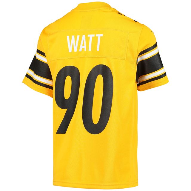Nike T.J. pour jeunes. Watt Gold Pittsburgh Steelers Maillot de jeu d'équipe inversé
