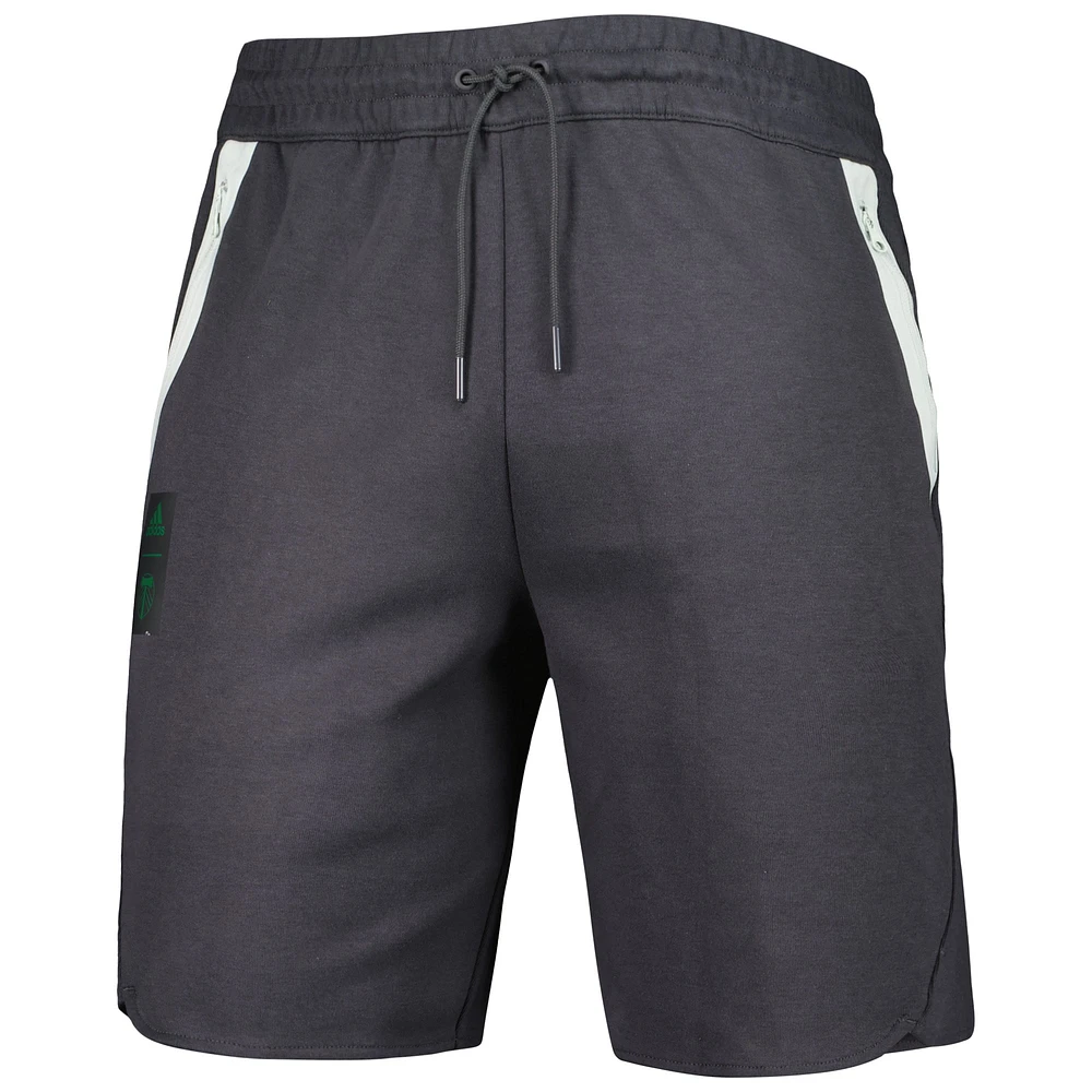 Men's adidas Black Portland Timbers 2023 Player Travel Shorts