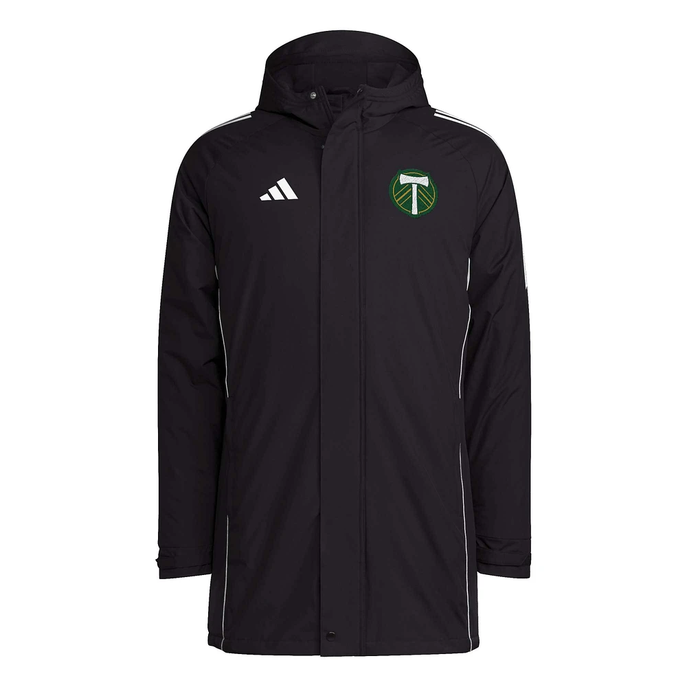 Men's adidas Black Portland Timbers Tiro 24 Full-Zip Hoodie Winter Parka