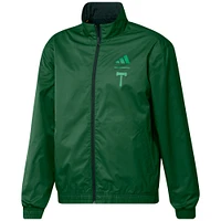 Men's adidas Green Portland Timbers 2023 On-Field Anthem Full-Zip Reversible Team Jacket