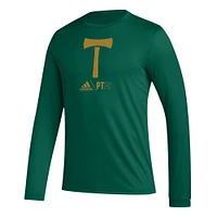 Men's adidas Green Portland Timbers Icon AEROREADY Long Sleeve T-Shirt
