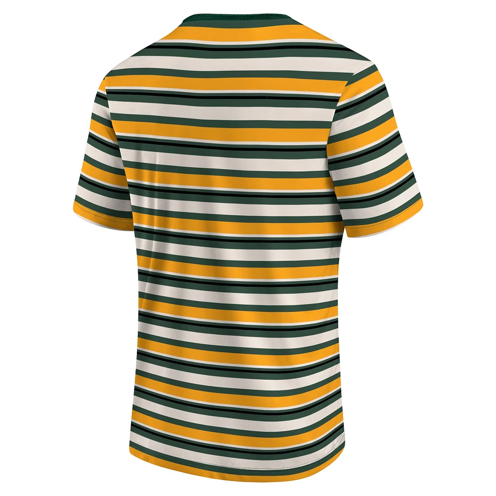 Men's Fanatics Gold Portland Timbers Shot Clock Stripe T-Shirt