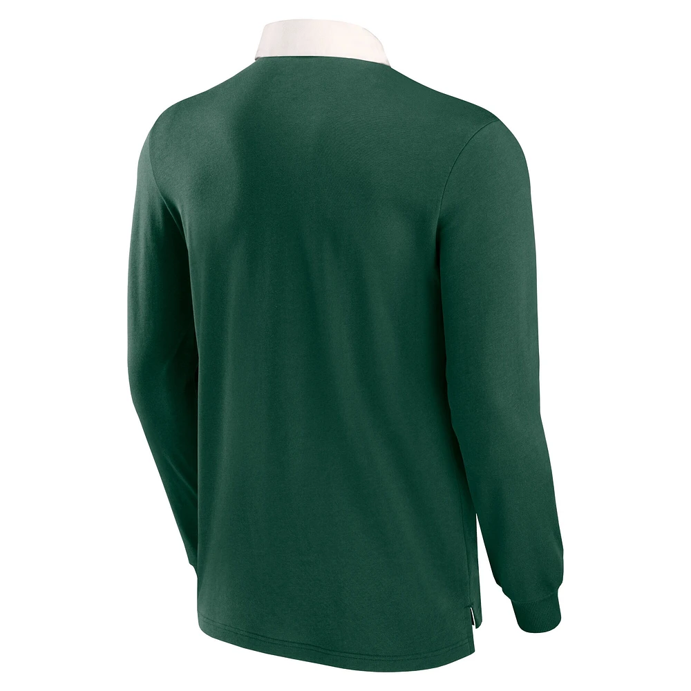 Men's Fanatics Green Portland Timbers Forever Casuals Long Sleeve Striker Polo