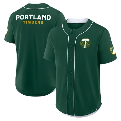 Maillot de baseball Fanatics Green Portland Timbers Injury Time pour homme